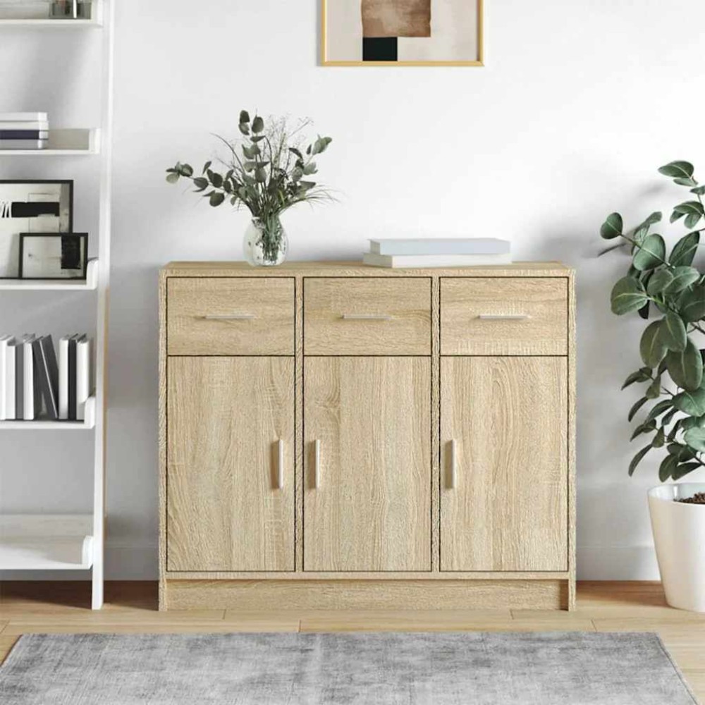 vidaXL Συρταριέρα Sonoma Δρυς 91 x 28 x 75 εκ. Επεξεργασμένο Ξύλο