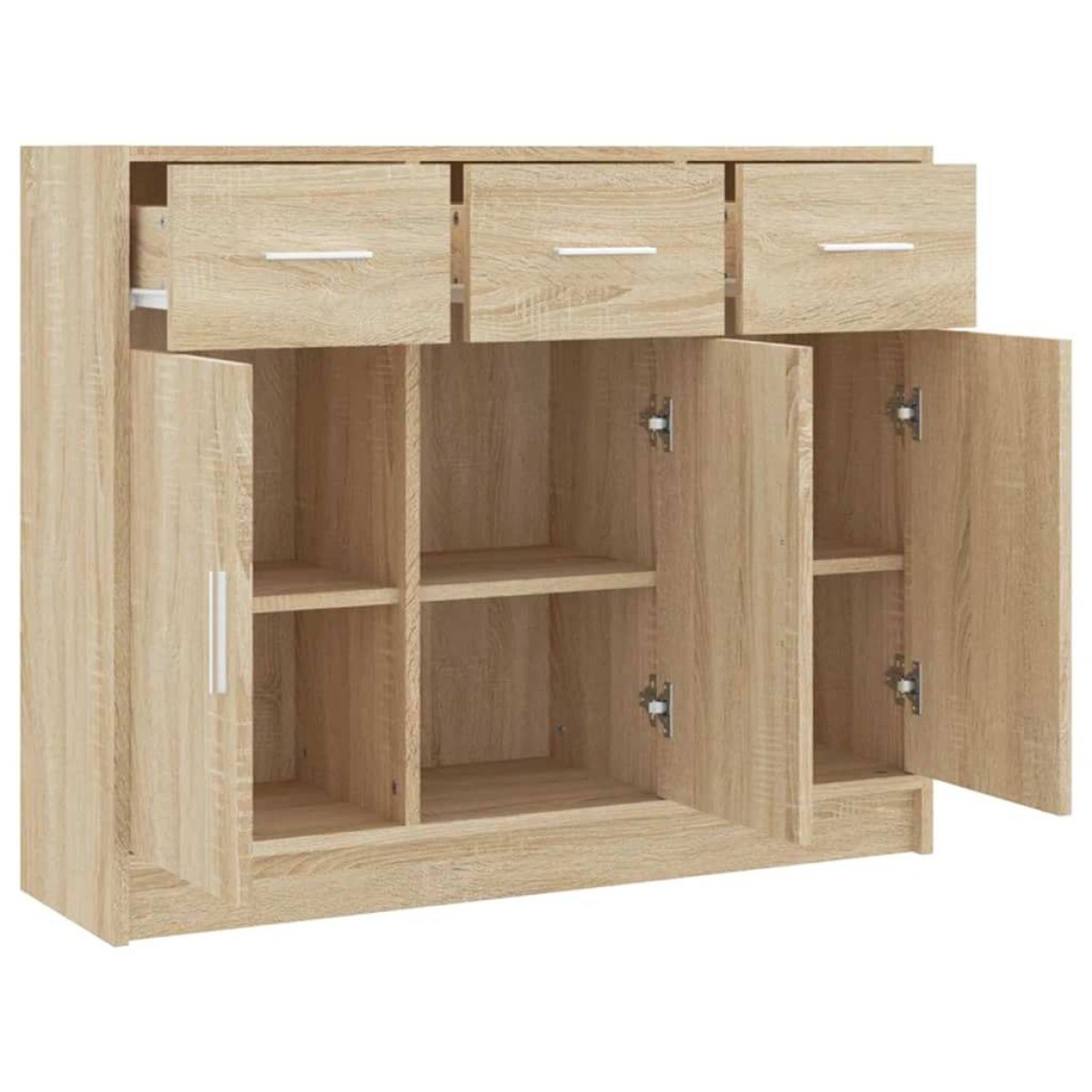 vidaXL Συρταριέρα Sonoma Δρυς 91 x 28 x 75 εκ. Επεξεργασμένο Ξύλο
