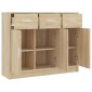 vidaXL Συρταριέρα Sonoma Δρυς 91 x 28 x 75 εκ. Επεξεργασμένο Ξύλο
