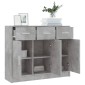vidaXL Ντουλάπι Γκρι Σκυροδέματος 91 x 28 x 75 εκ. Επεξεργασμένο Ξύλο