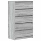 vidaXL Συρταριέρα Γκρι Sonoma 60x36x103 εκ. από Επεξεργασμένο Ξύλο