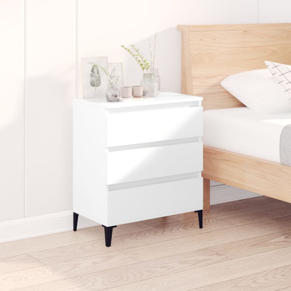 vidaXL Συρταριέρα Λευκή 60 x 35 x 70 εκ. από Επεξεργασμένο Ξύλο