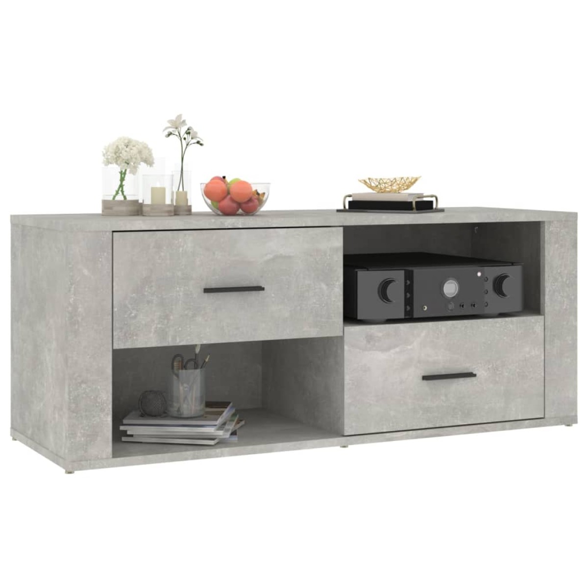 vidaXL Έπιπλο Τηλεόρασης Γκρι Σκυρ. 100x35x40 εκ. Επεξ. Ξύλο