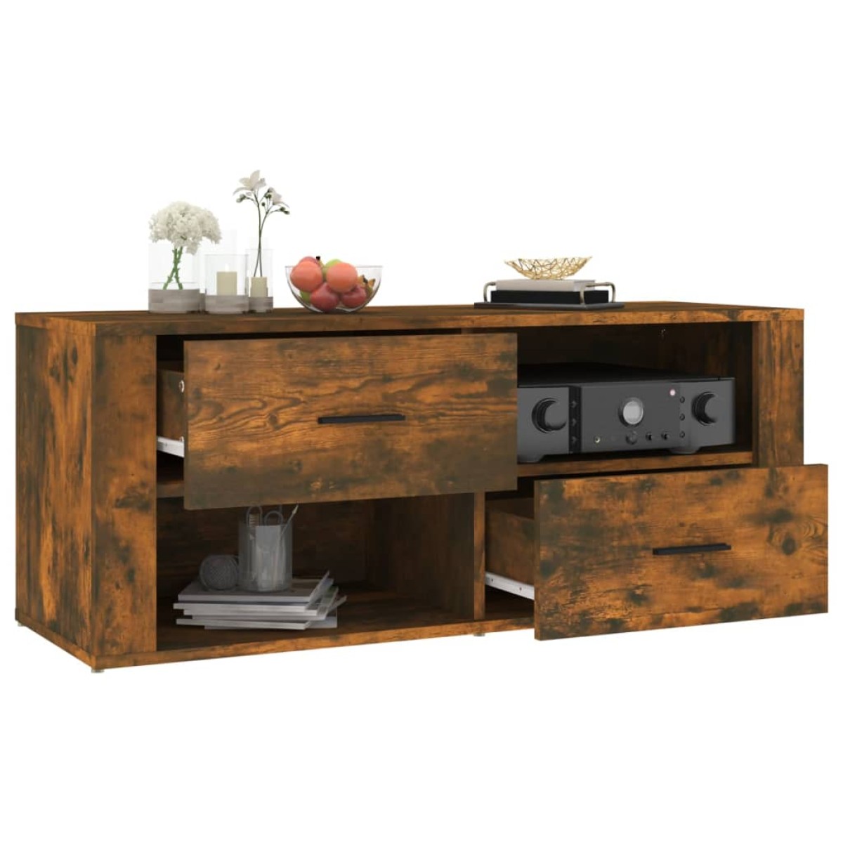 vidaXL Έπιπλο Τηλεόρασης Καπνιστή Δρυς 100x35x40 εκ. Επεξ. Ξύλο