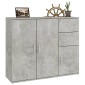 vidaXL Ντουλάπι Γκρι Σκυροδέματος 91x29,5x75 εκ. Επεξεργασμένο Ξύλο
