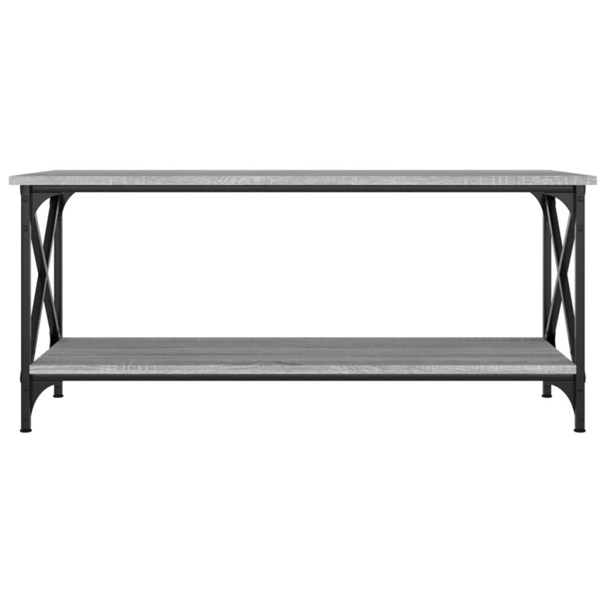 vidaXL Τραπεζάκι Σαλονιού Γκρι Sonoma 100x45x45 εκ Επεξ Ξύλο + Σίδηρος