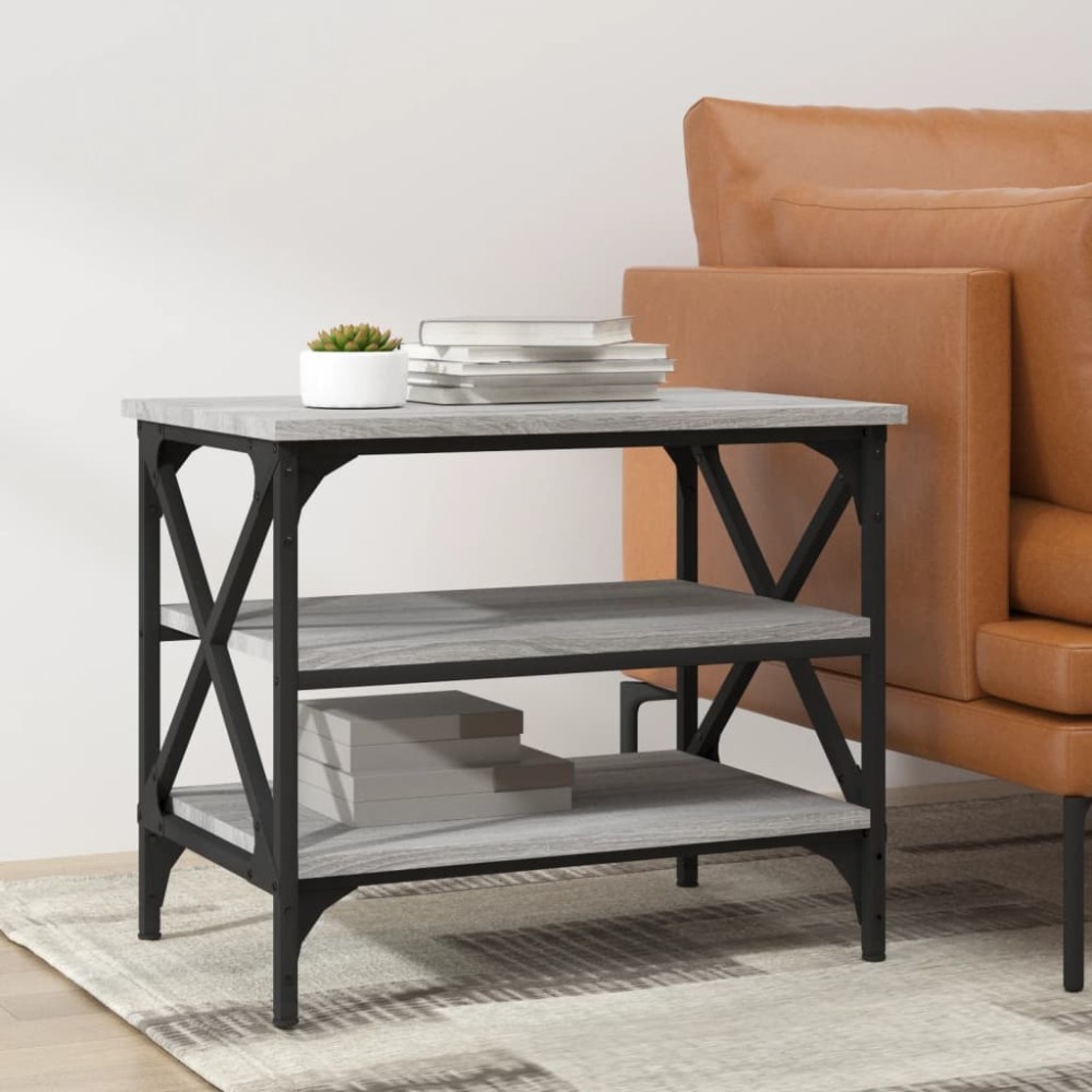 vidaXL Βοηθητικό Τραπέζι Γκρι Sonoma 55x38x45 εκ. Επεξεργασμένο Ξύλο