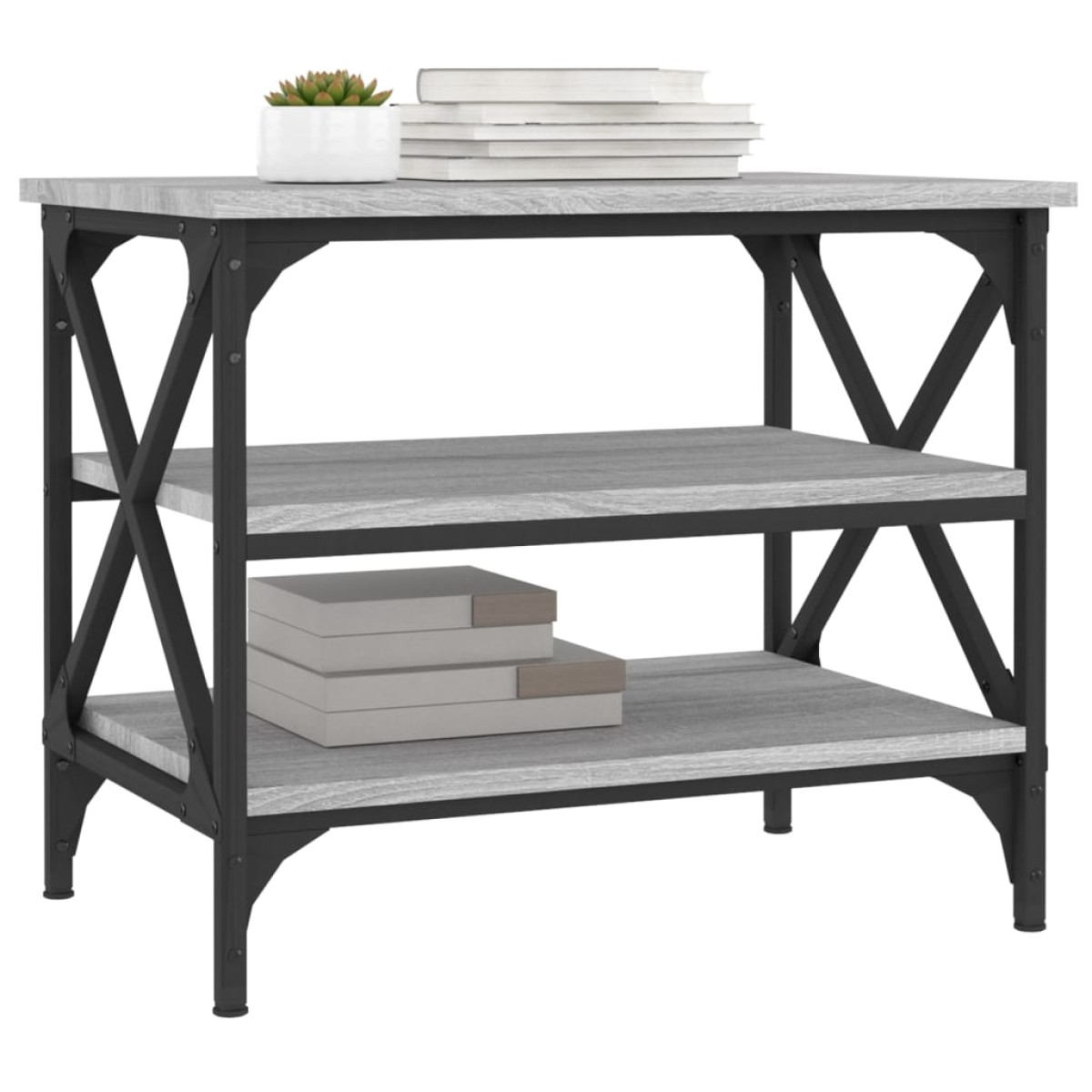 vidaXL Βοηθητικό Τραπέζι Γκρι Sonoma 55x38x45 εκ. Επεξεργασμένο Ξύλο