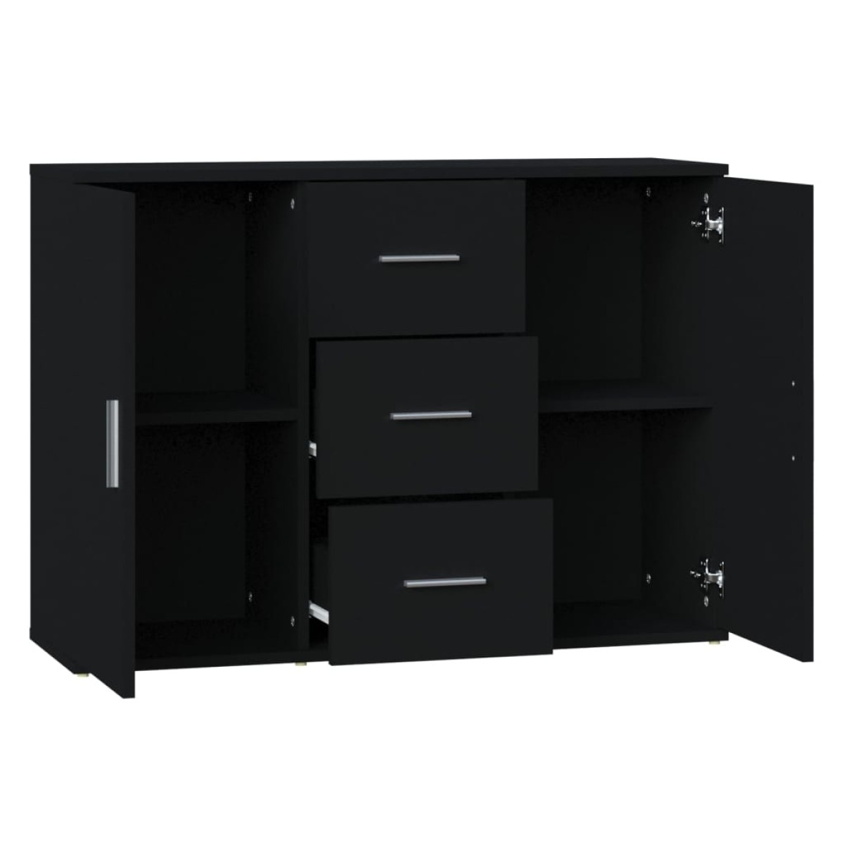 vidaXL Ντουλάπι Μαύρο 91 x 29,5 x 65 εκ. από Επεξεργασμένο Ξύλο