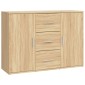 vidaXL Μπουφές Sonoma Δρυς 91x29,5x65 εκ. από Επεξεργασμένο Ξύλο