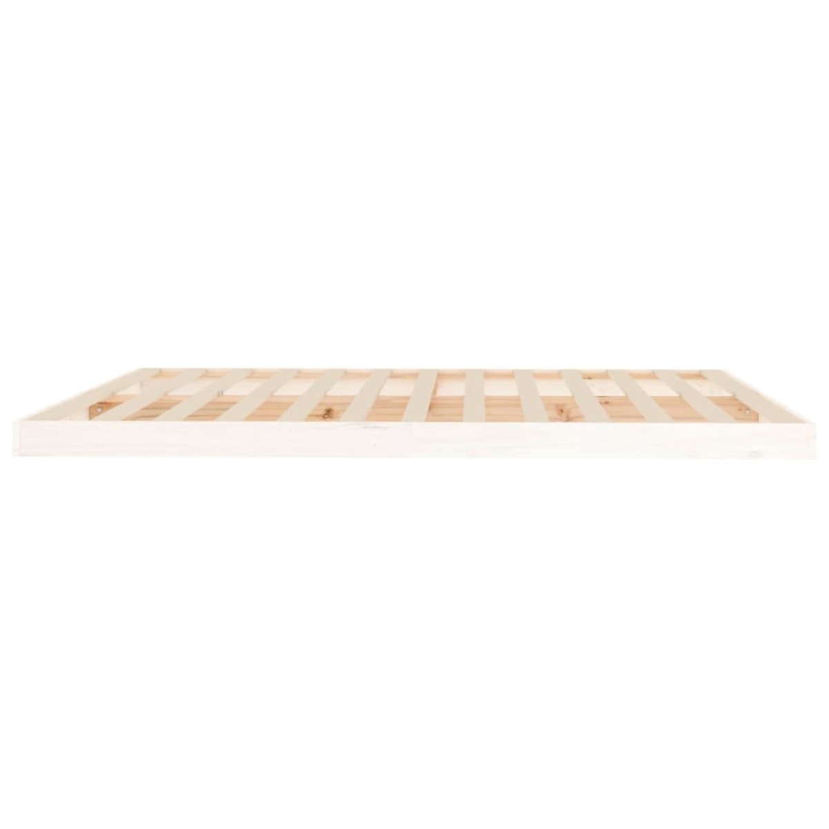 vidaXL Πλαίσιο Κρεβατιού Λευκό 180x200εκ. Μασίφ Ξύλο Πεύκου Super King