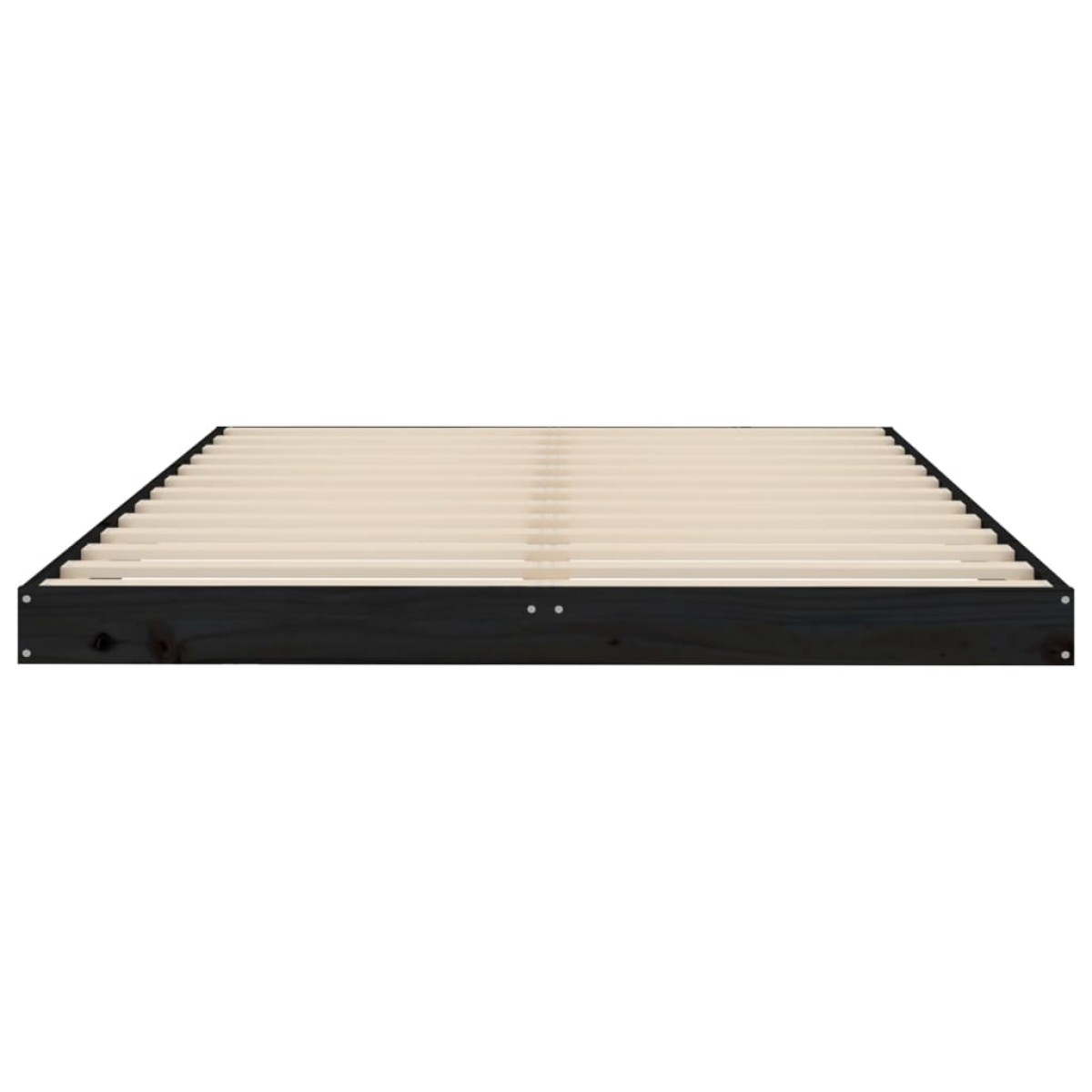 vidaXL Σκελετός Κρεβατιού Μαύρος 120x190 εκ. Μασίφ Πεύκο Small Double