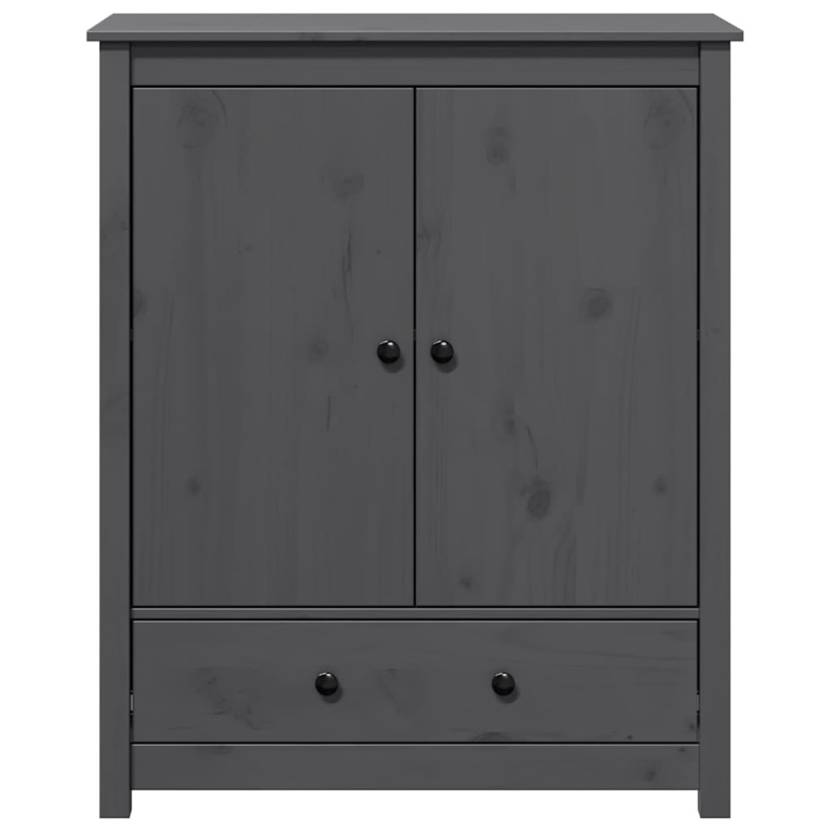 vidaXL Ντουλάπι Γκρι 83 x 41,5 x 100 εκ. από Μασίφ Ξύλο Πεύκου