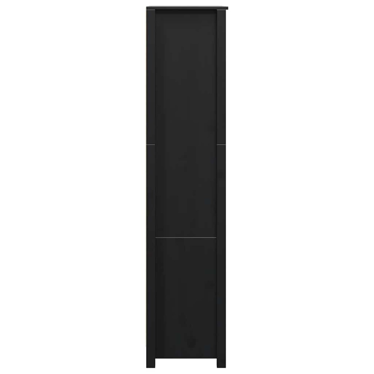 vidaXL Ντουλάπι Μαύρο 80x35x154 εκ. από Μασίφ Ξύλο Πεύκου