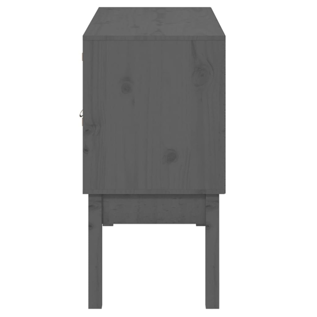 vidaXL Συρταριέρα Γκρι 110x40x78 εκ. από Μασίφ Ξύλο Πεύκου