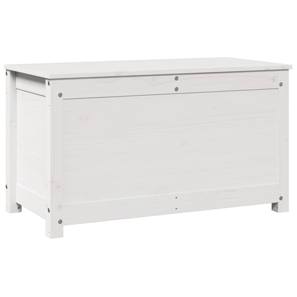 vidaXL Κουτί Αποθήκευσης Λευκό 80x40x45,5 εκ από Μασίφ Ξύλο Πεύκου