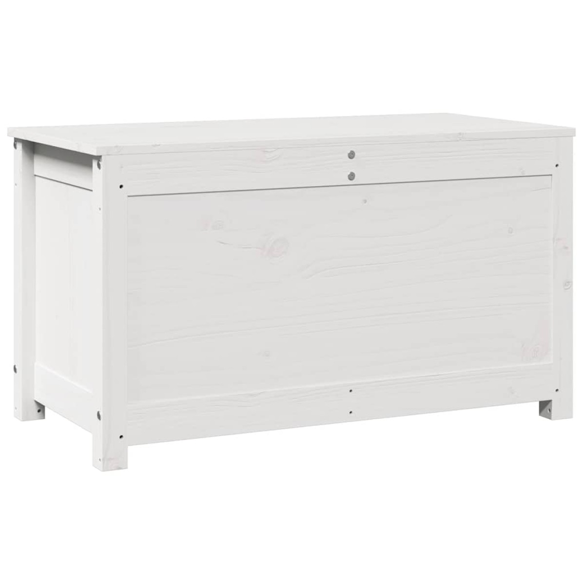 vidaXL Κουτί Αποθήκευσης Λευκό 80x40x45,5 εκ από Μασίφ Ξύλο Πεύκου