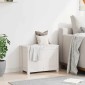 vidaXL Κουτί Αποθήκευσης Λευκό 60x32x45,5 εκ από Μασίφ Ξύλο Πεύκου