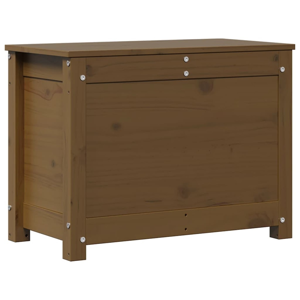 vidaXL Κουτί Αποθήκευσης Καφέ Μελί 60x32x45,5 εκ από Μασίφ Ξύλο Πεύκου