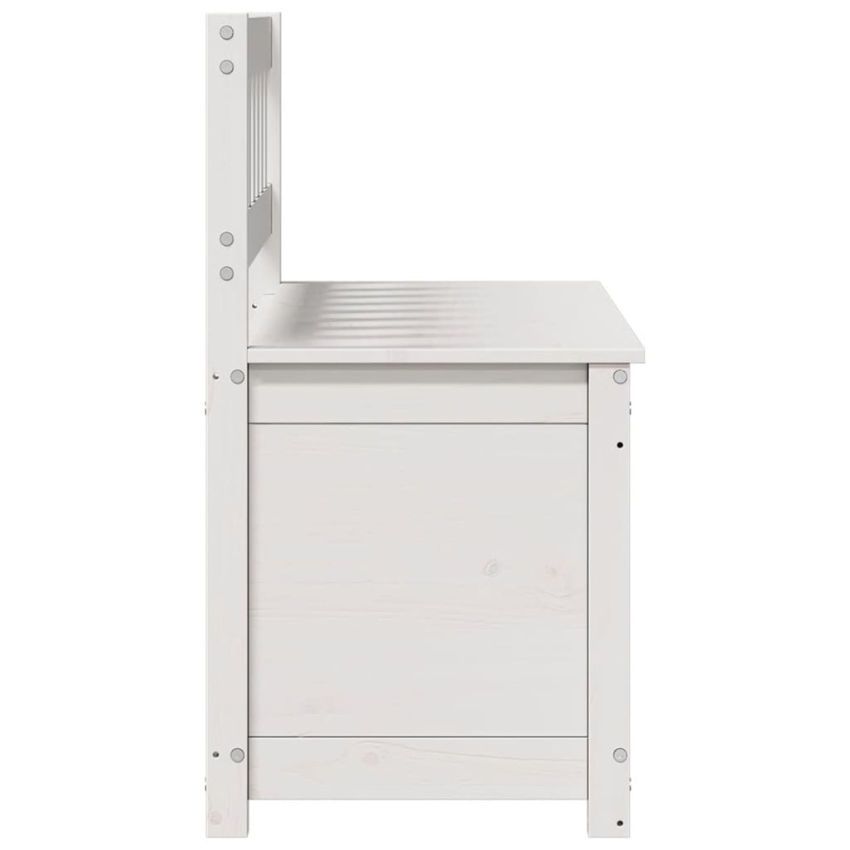 vidaXL Παγκάκι Λευκό 110 x 41 x 76,5 εκ. από Μασίφ Ξύλο Πεύκου