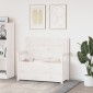 vidaXL Παγκάκι Λευκό 112,5x51,5x96,5 εκ. από Μασίφ Ξύλο Πεύκου
