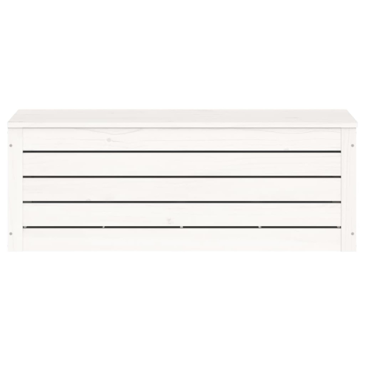 vidaXL Κουτί Αποθήκευσης Λευκό 89x36,5x33 εκ από Μασίφ Ξύλο Πεύκου