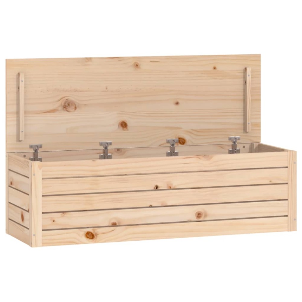 vidaXL Κουτί Αποθήκευσης 109x36,5x33 εκ από Μασίφ Ξύλο Πεύκου