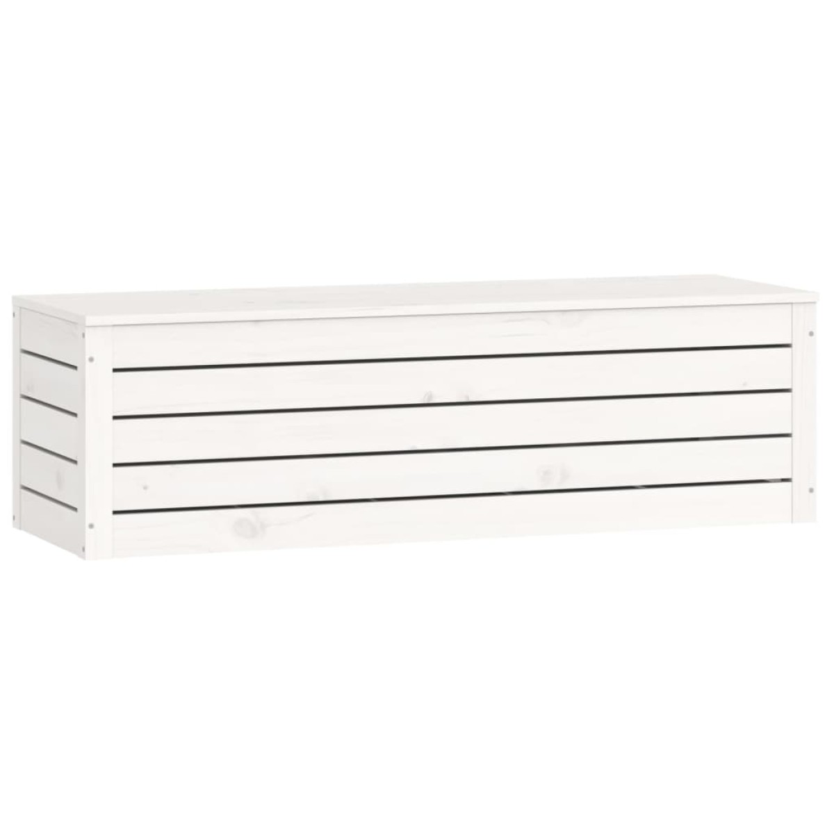 vidaXL Κουτί Αποθήκευσης Λευκό 109x36,5x33 εκ από Μασίφ Ξύλο Πεύκου