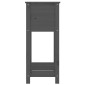 vidaXL Ζαρντινιέρα με Ράφι Γκρι 54x34,5x81 εκ. Μασίφ Ξύλο Πεύκου