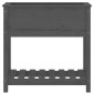 vidaXL Ζαρντινιέρα με Ράφι Γκρι 82,5x34,5x81 εκ. Μασίφ Ξύλο Πεύκου