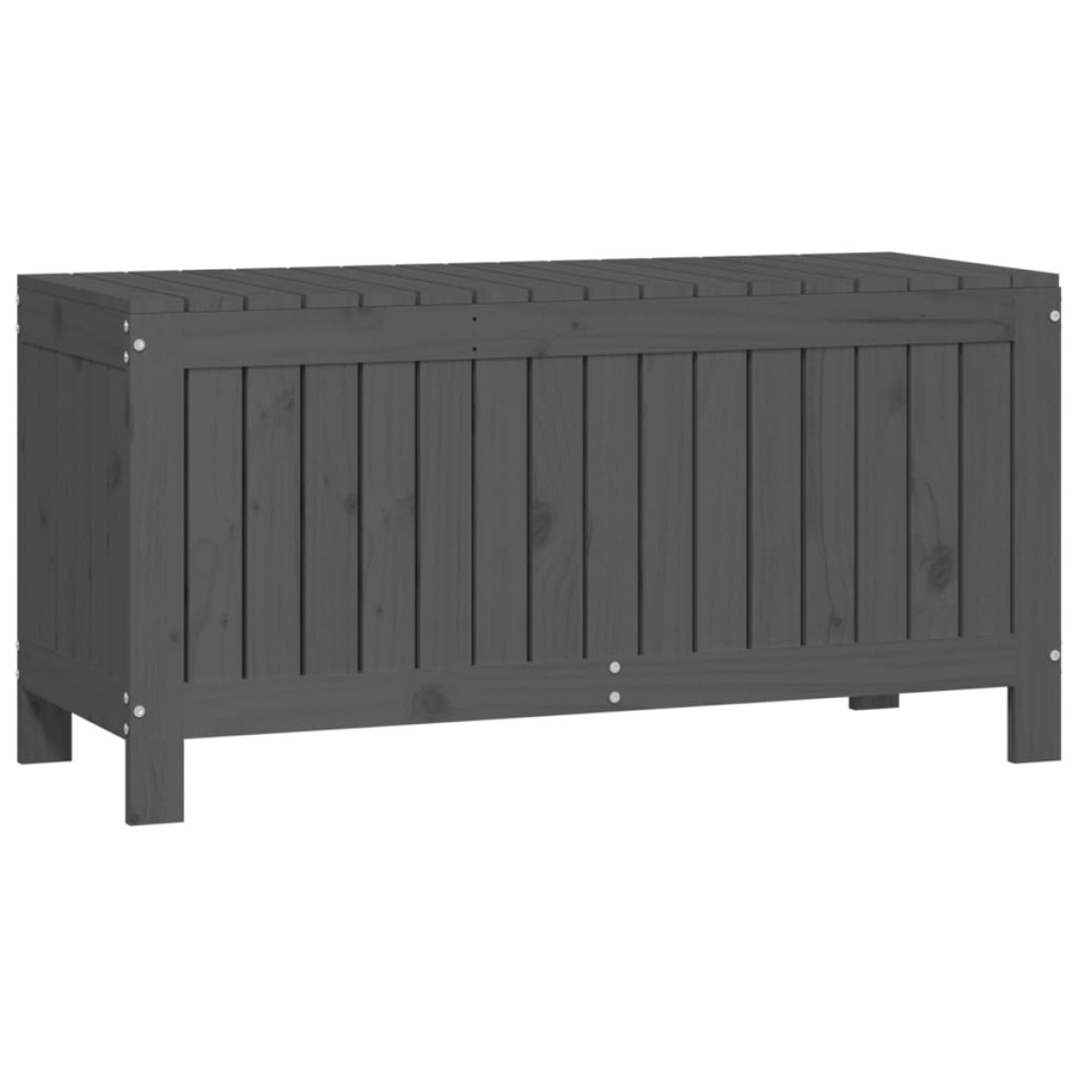 vidaXL Κουτί Αποθήκευσης Κήπου Γκρι 108x42,5x54 εκ. Μασίφ Ξύλο Πεύκου