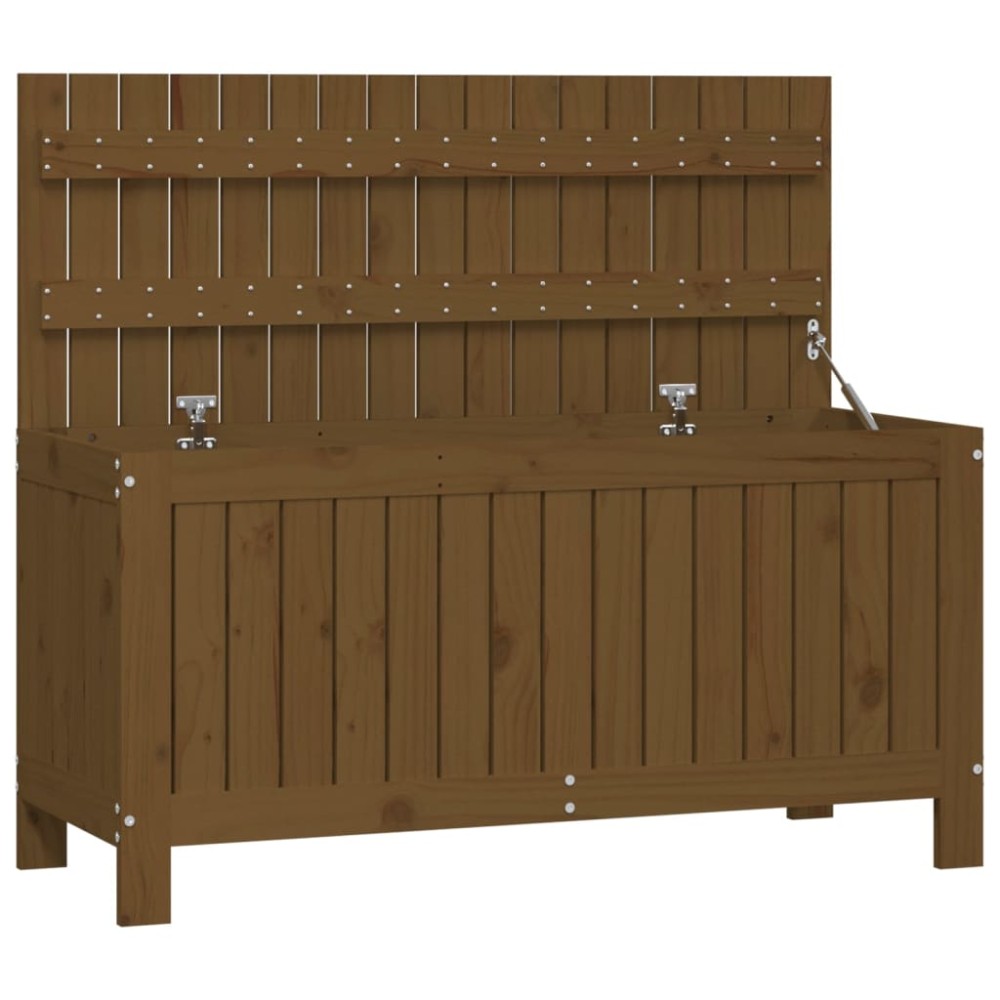 vidaXL Κουτί Αποθήκευσης Καφέ Μελί 108x42,5x54 εκ. Μασίφ Ξύλο Πεύκου