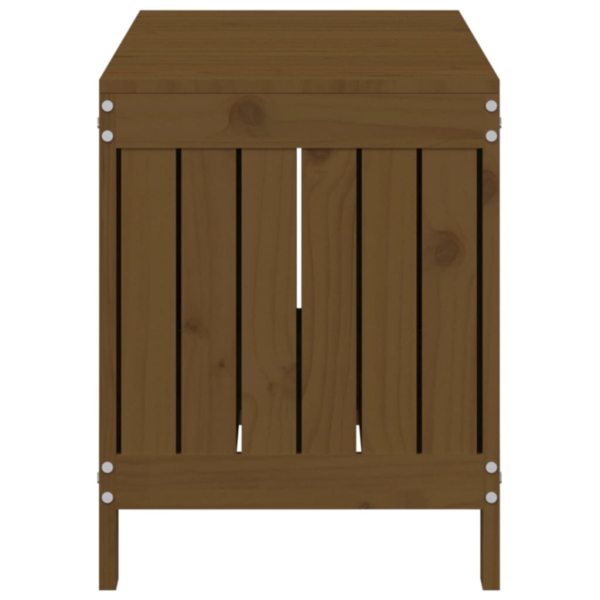 vidaXL Κουτί Αποθήκευσης Καφέ Μελί 108x42,5x54 εκ. Μασίφ Ξύλο Πεύκου