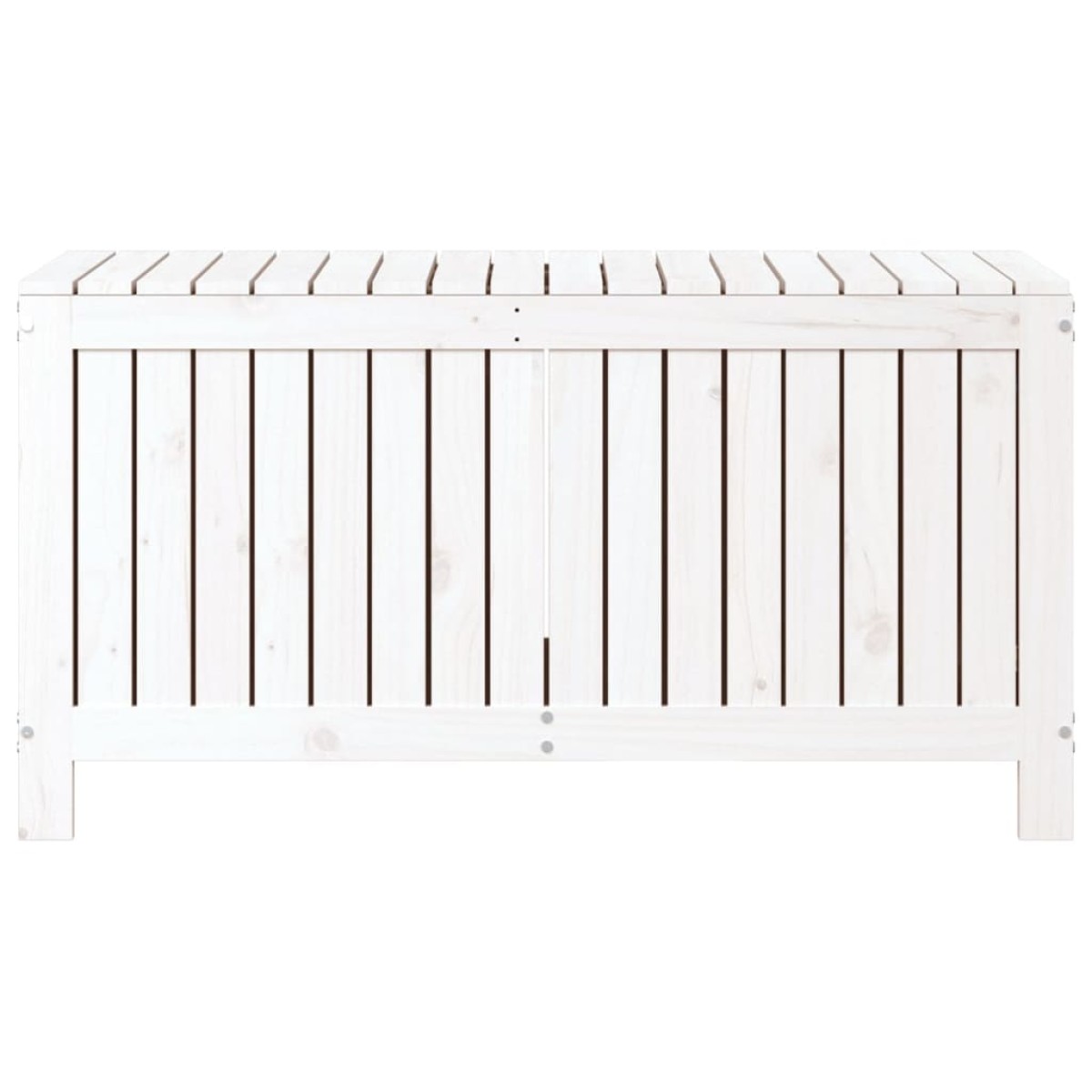 vidaXL Κουτί Αποθήκευσης Κήπου Λευκό 115x49x60 εκ. Μασίφ Ξύλο Πεύκου