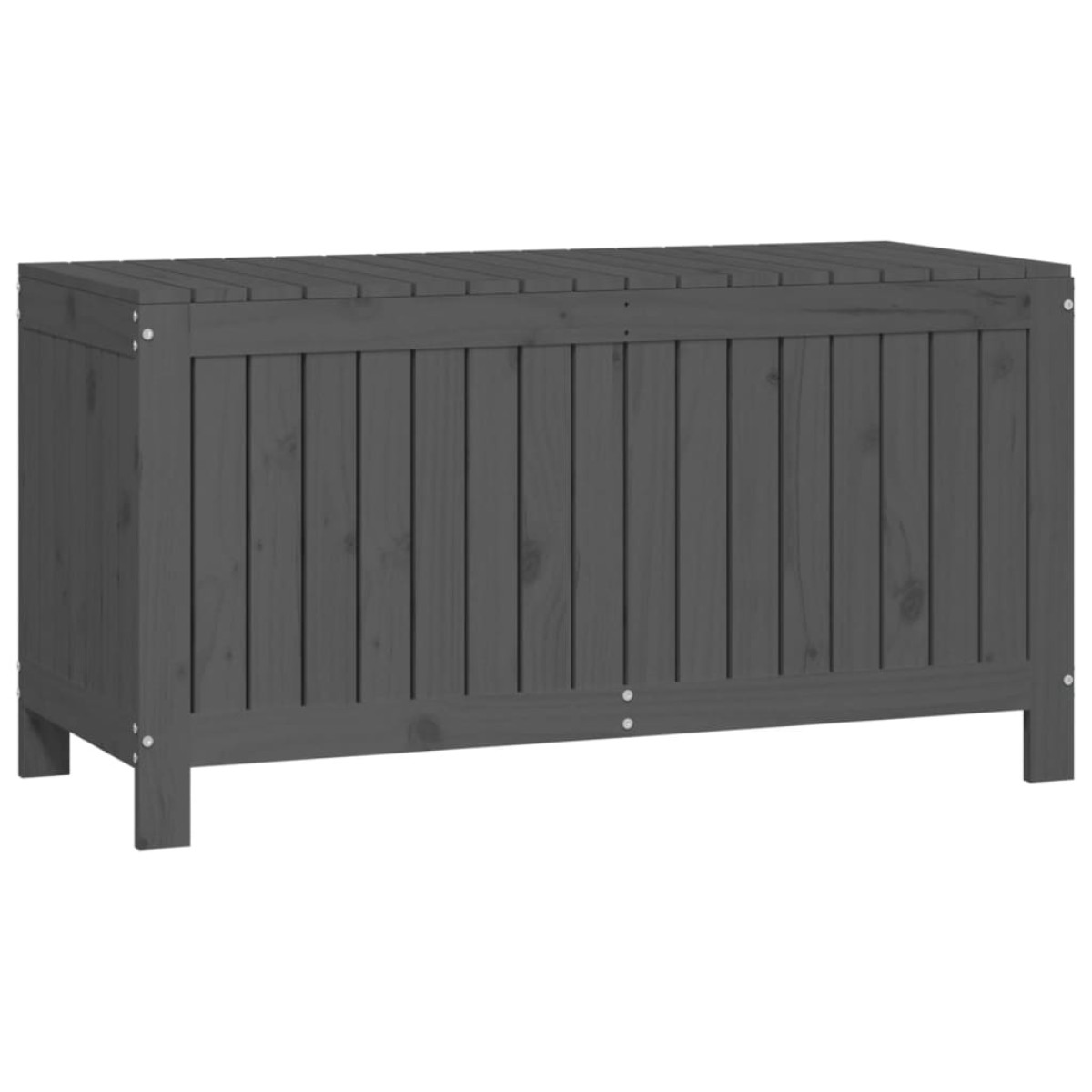 vidaXL Κουτί Αποθήκευσης Κήπου Γκρι 115x49x60 εκ από Μασίφ Ξύλο Πεύκου