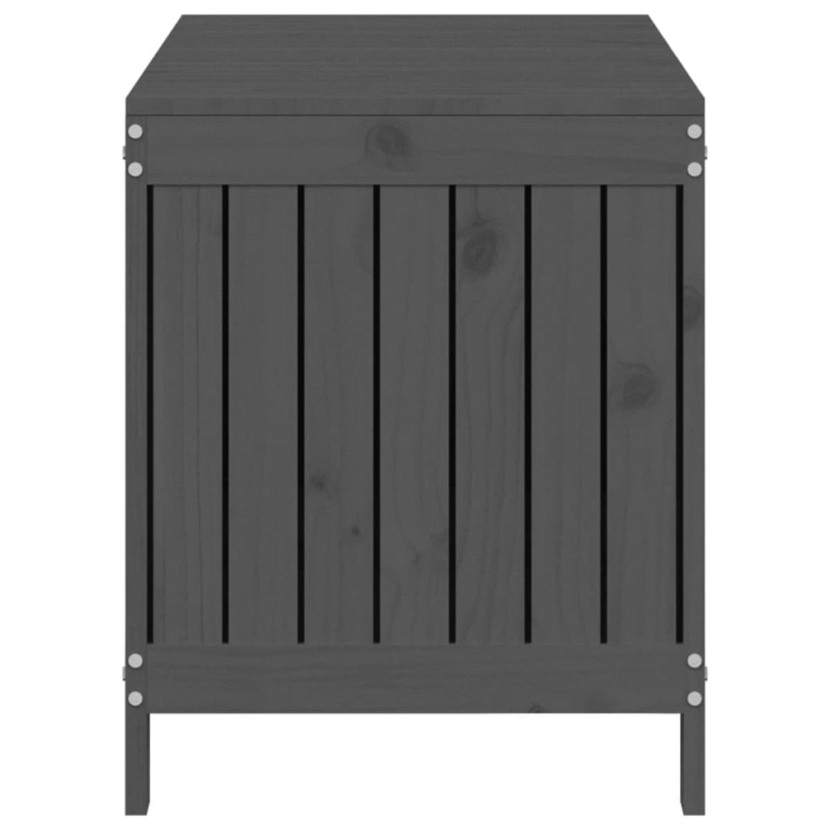 vidaXL Κουτί Αποθήκευσης Κήπου Γκρι 115x49x60 εκ από Μασίφ Ξύλο Πεύκου