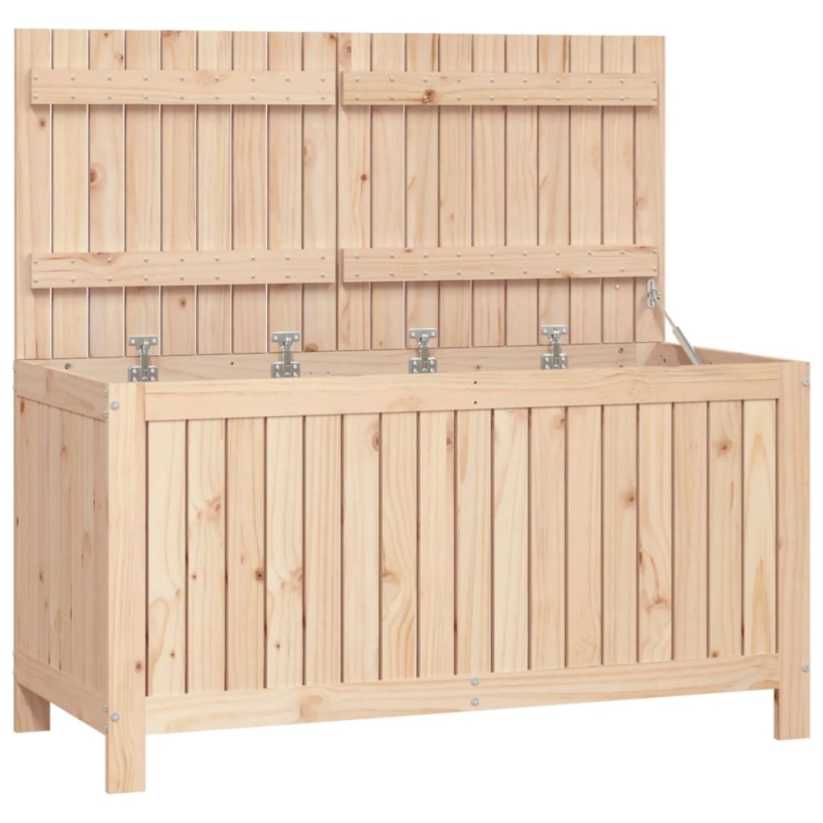 vidaXL Μπαούλο Αποθήκευσης Κήπου 121x55x64 εκ από Μασίφ Ξύλο Πεύκου