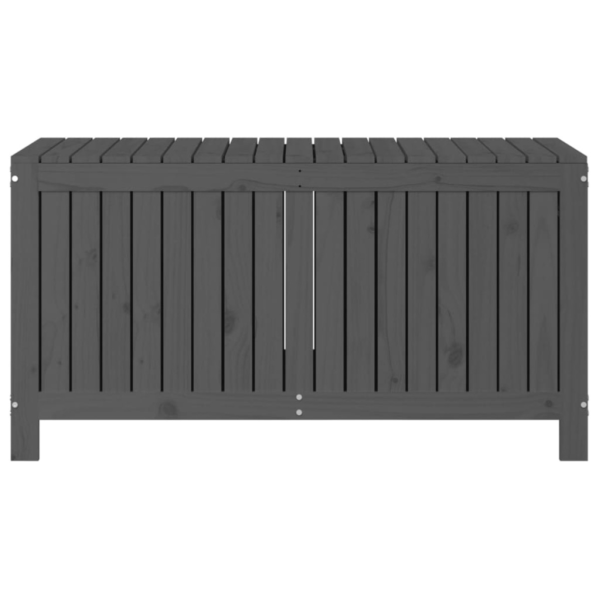 vidaXL Κουτί Αποθήκευσης Κήπου Γκρι 121x55x64 εκ από Μασίφ Ξύλο Πεύκου