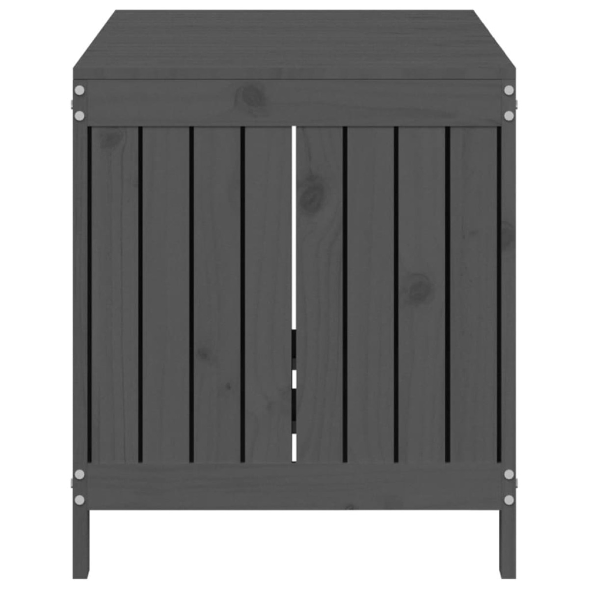 vidaXL Κουτί Αποθήκευσης Κήπου Γκρι 121x55x64 εκ από Μασίφ Ξύλο Πεύκου