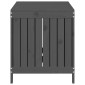 vidaXL Κουτί Αποθήκευσης Κήπου Γκρι 121x55x64 εκ από Μασίφ Ξύλο Πεύκου