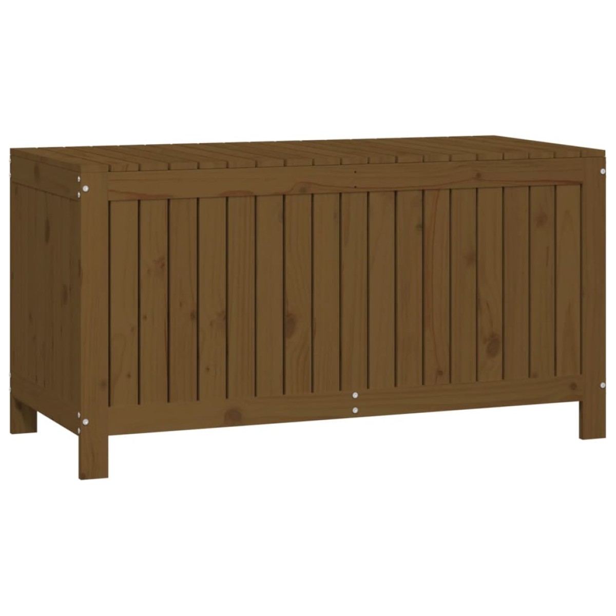 vidaXL Κουτί Αποθήκευσης Καφέ Μελί 121x55x64 εκ. Μασίφ Ξύλο Πεύκου