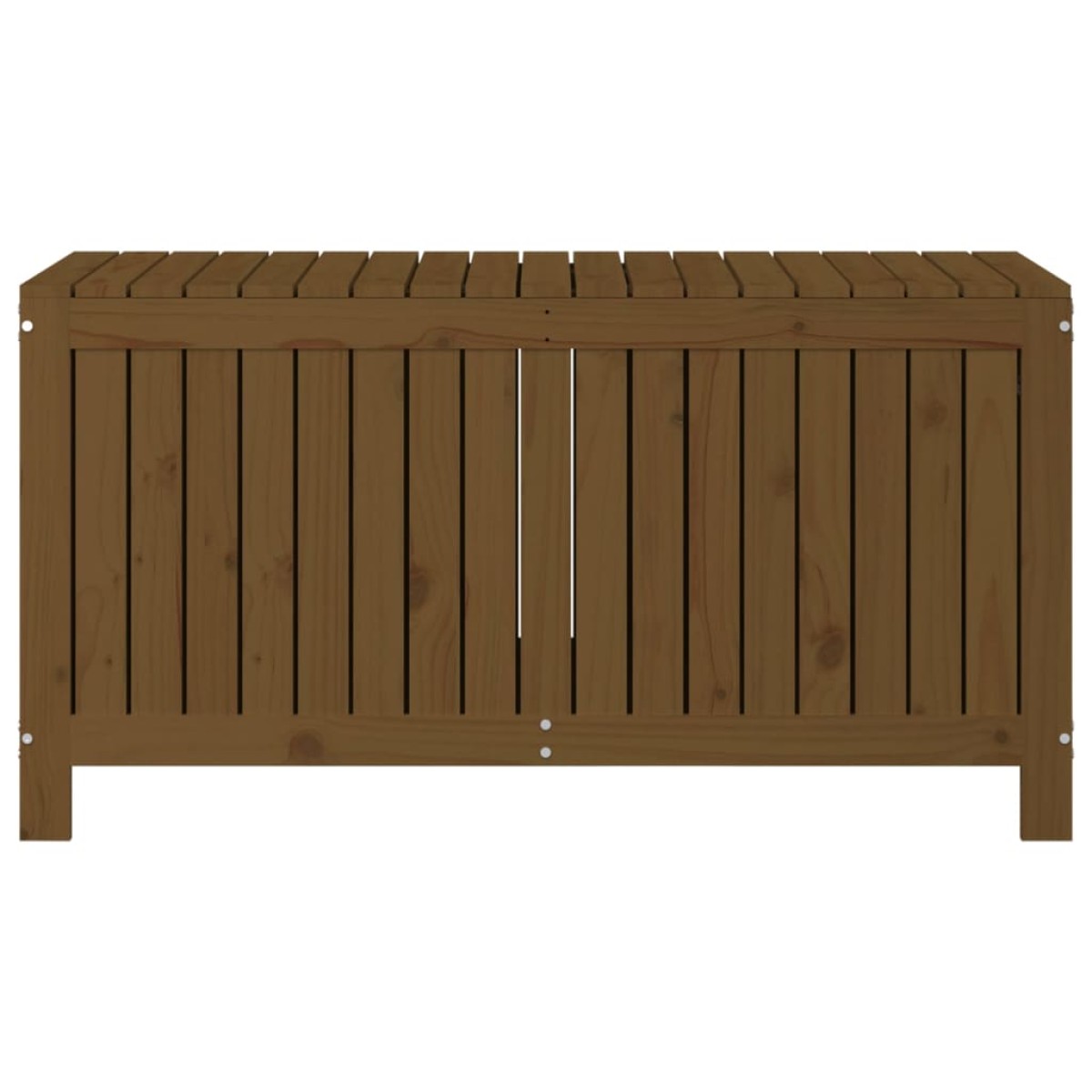 vidaXL Κουτί Αποθήκευσης Καφέ Μελί 121x55x64 εκ. Μασίφ Ξύλο Πεύκου