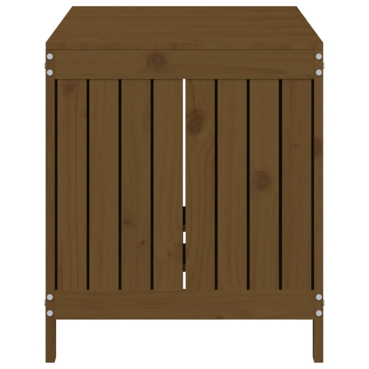 vidaXL Κουτί Αποθήκευσης Καφέ Μελί 121x55x64 εκ. Μασίφ Ξύλο Πεύκου