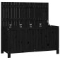 vidaXL Κουτί Αποθήκευσης Κήπου Μαύρο 121x55x64 εκ. Μασίφ Ξύλο Πεύκου