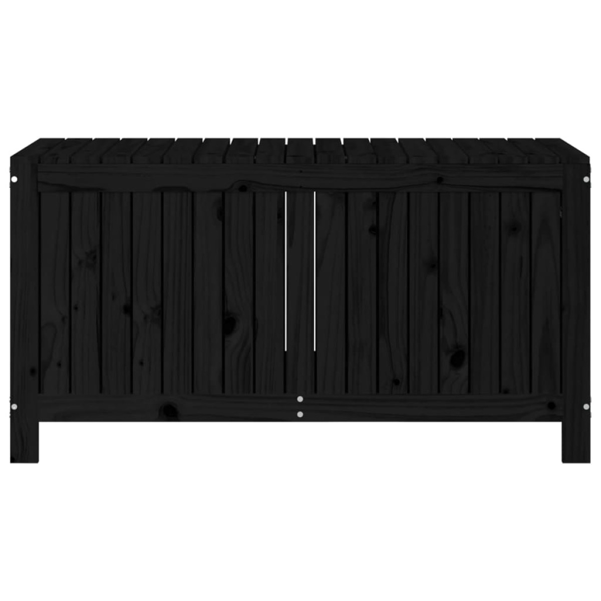 vidaXL Κουτί Αποθήκευσης Κήπου Μαύρο 121x55x64 εκ. Μασίφ Ξύλο Πεύκου