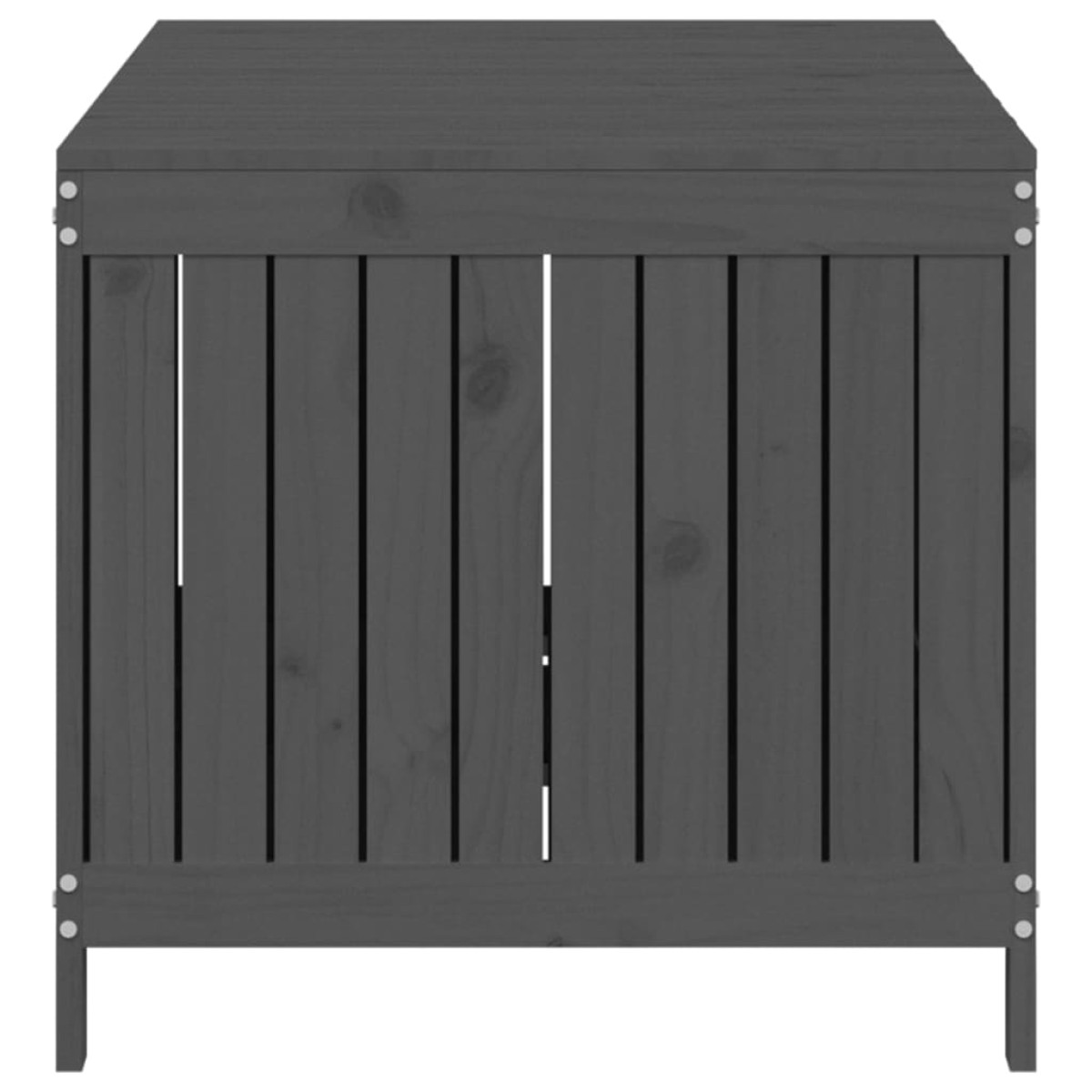 vidaXL Κουτί Αποθήκευσης Κήπου Γκρι 147x68x64 εκ από Μασίφ Ξύλο Πεύκου