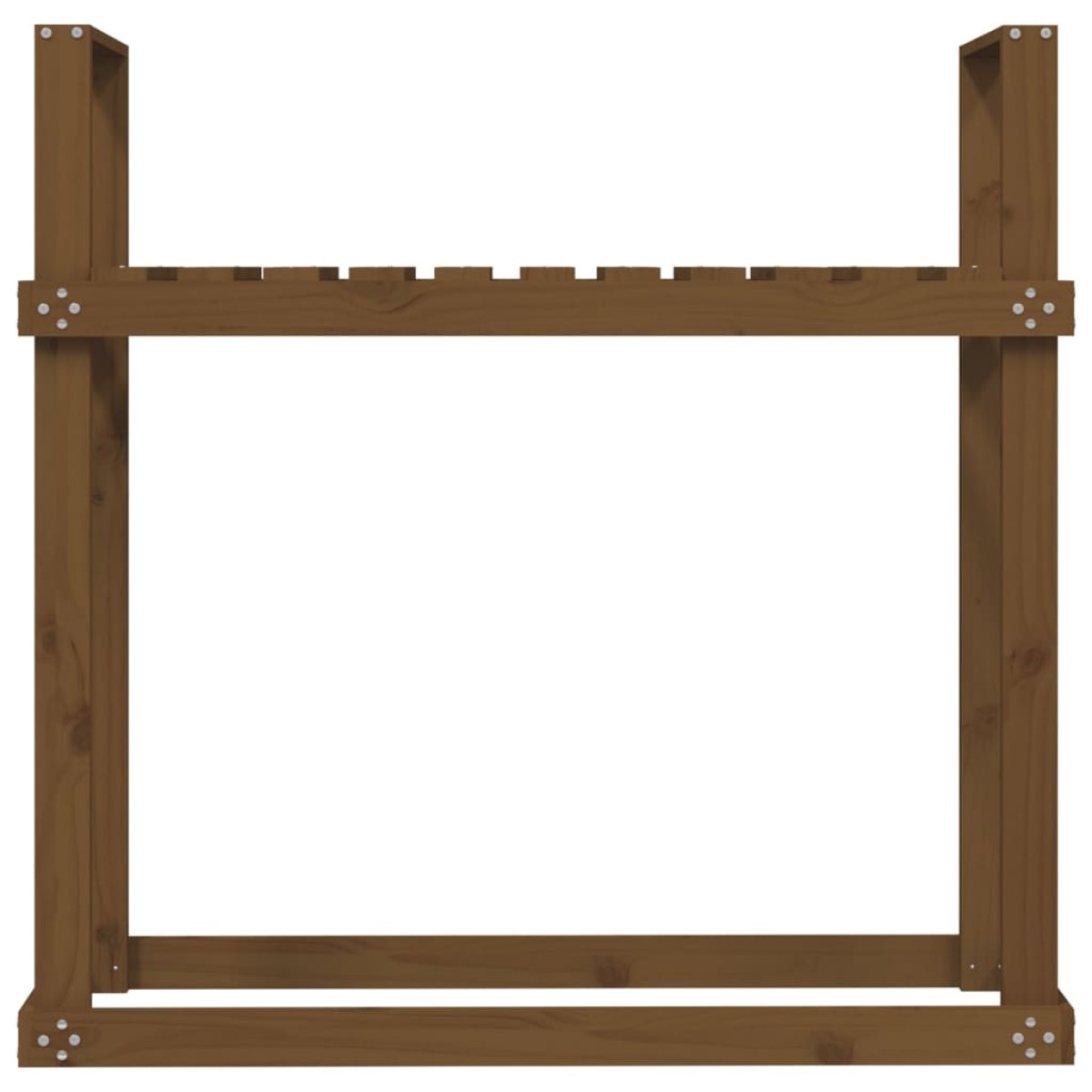 vidaXL Ραφιέρα Καυσόξυλων Καφέ Μελί 110x35x108,5 εκ. Μασίφ Ξύλο Πεύκου
