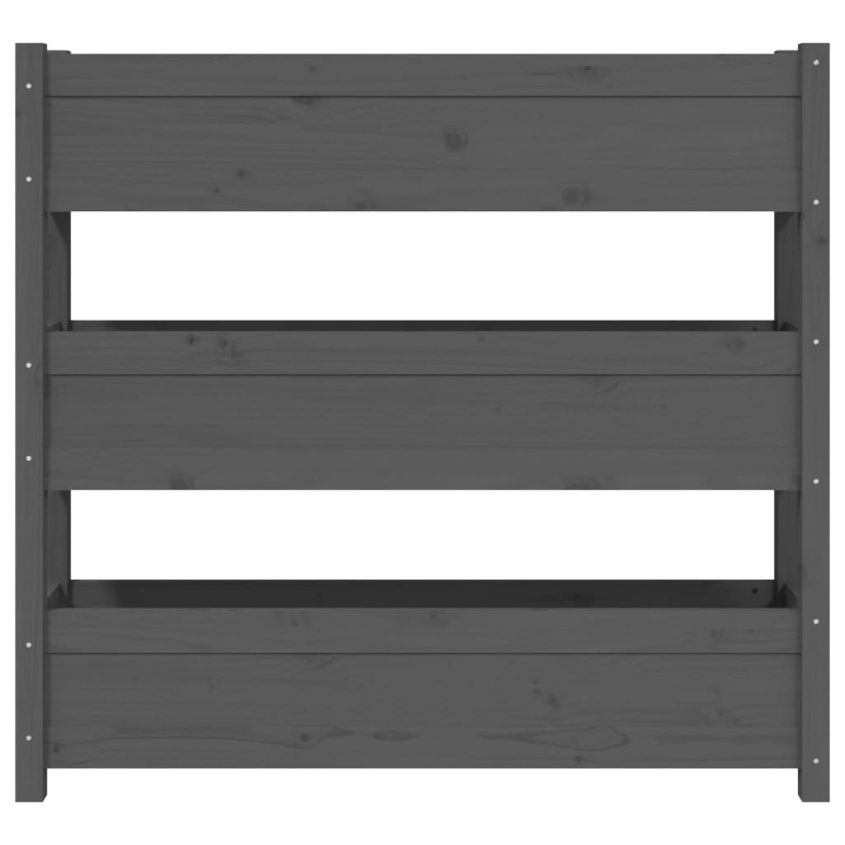 vidaXL Ζαρντινιέρα 112 x 25 x 104,5 εκ. Γκρι από Μασίφ Ξύλο Πεύκου