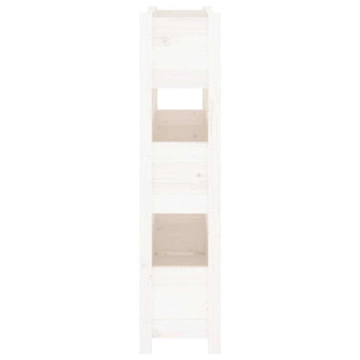 vidaXL Ζαρντινιέρα Λευκή 77x25x104,5 εκ. από Μασίφ Ξύλο Πεύκου