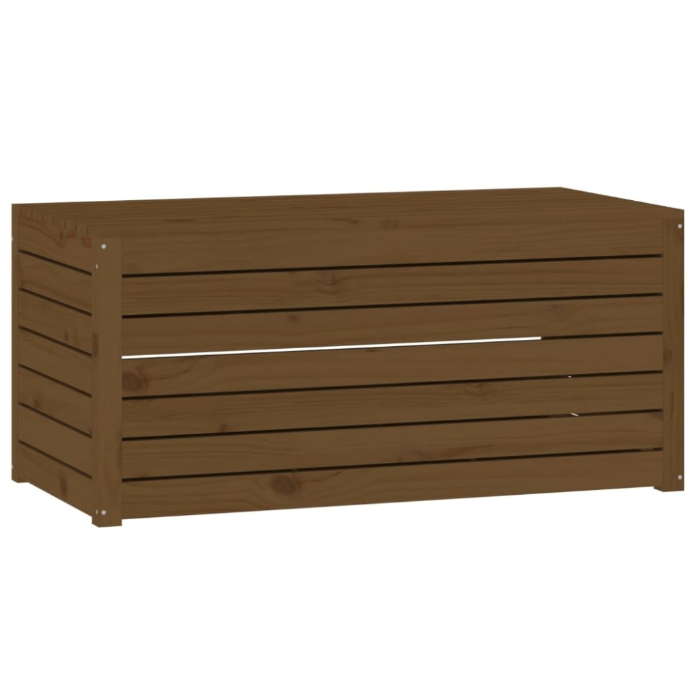 vidaXL Μπαούλο Κήπου Μελί Καφέ 101 x 50,5 x 46,5 εκ. Μασίφ Ξύλο Πεύκου